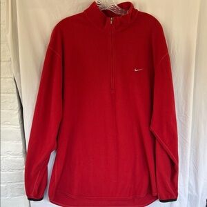 Nike Red Lightweight Fleece Quarter-Zip Men’s XL
